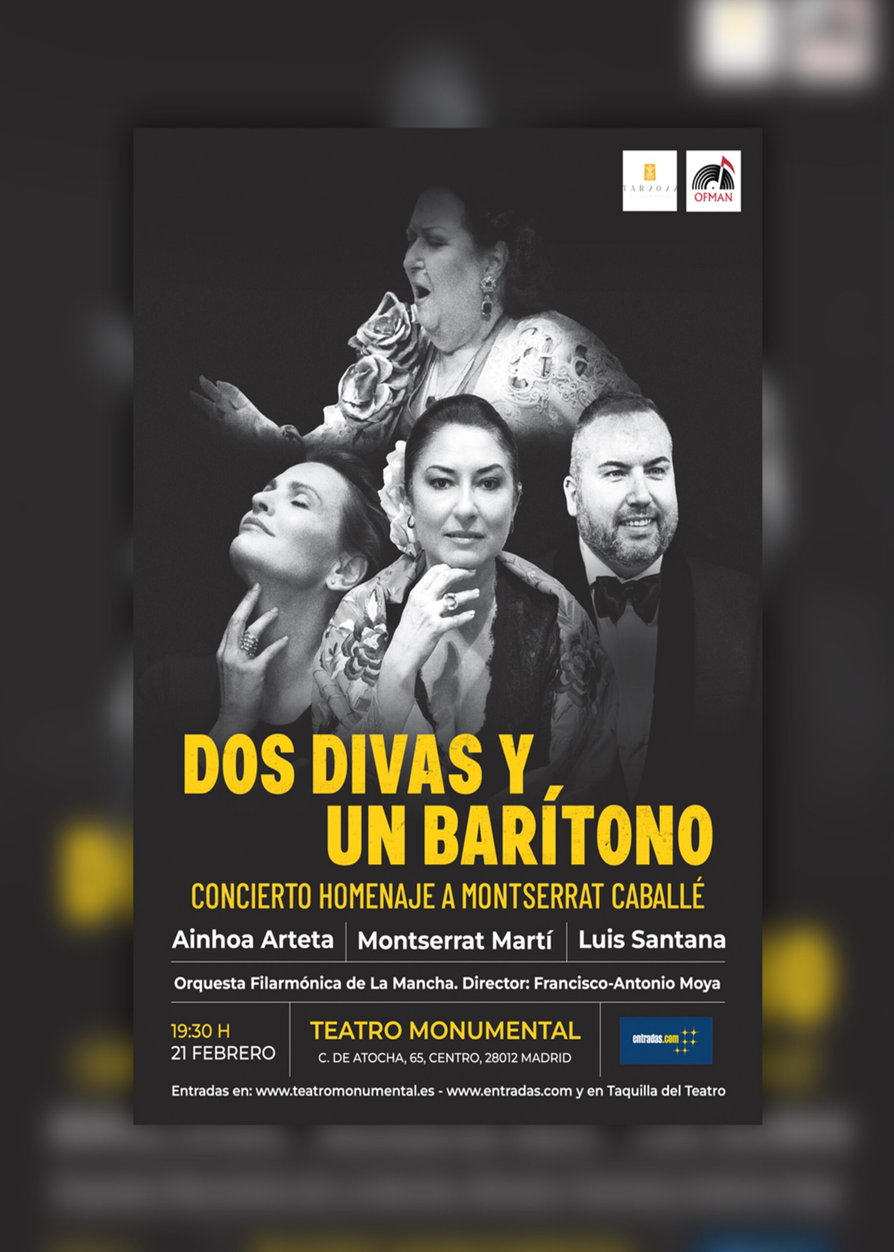 «DOS DIVAS Y UN BARÍTONO». CONCIERTO HOMENAJE A MONTSERRAT CABALLÉ